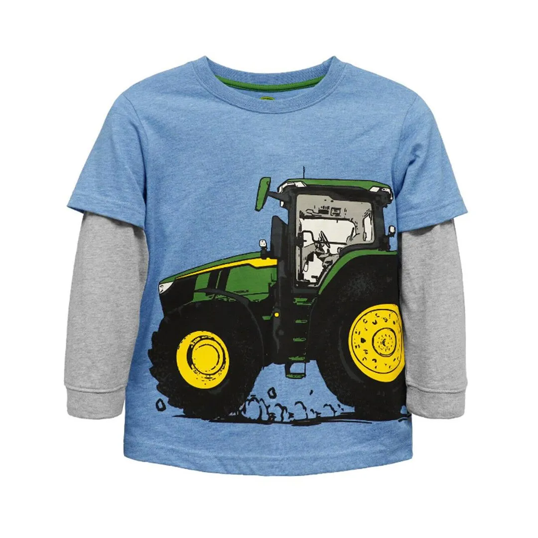 John Deere Boy’s Shirt Long Sleeve Bold Tractor Print
