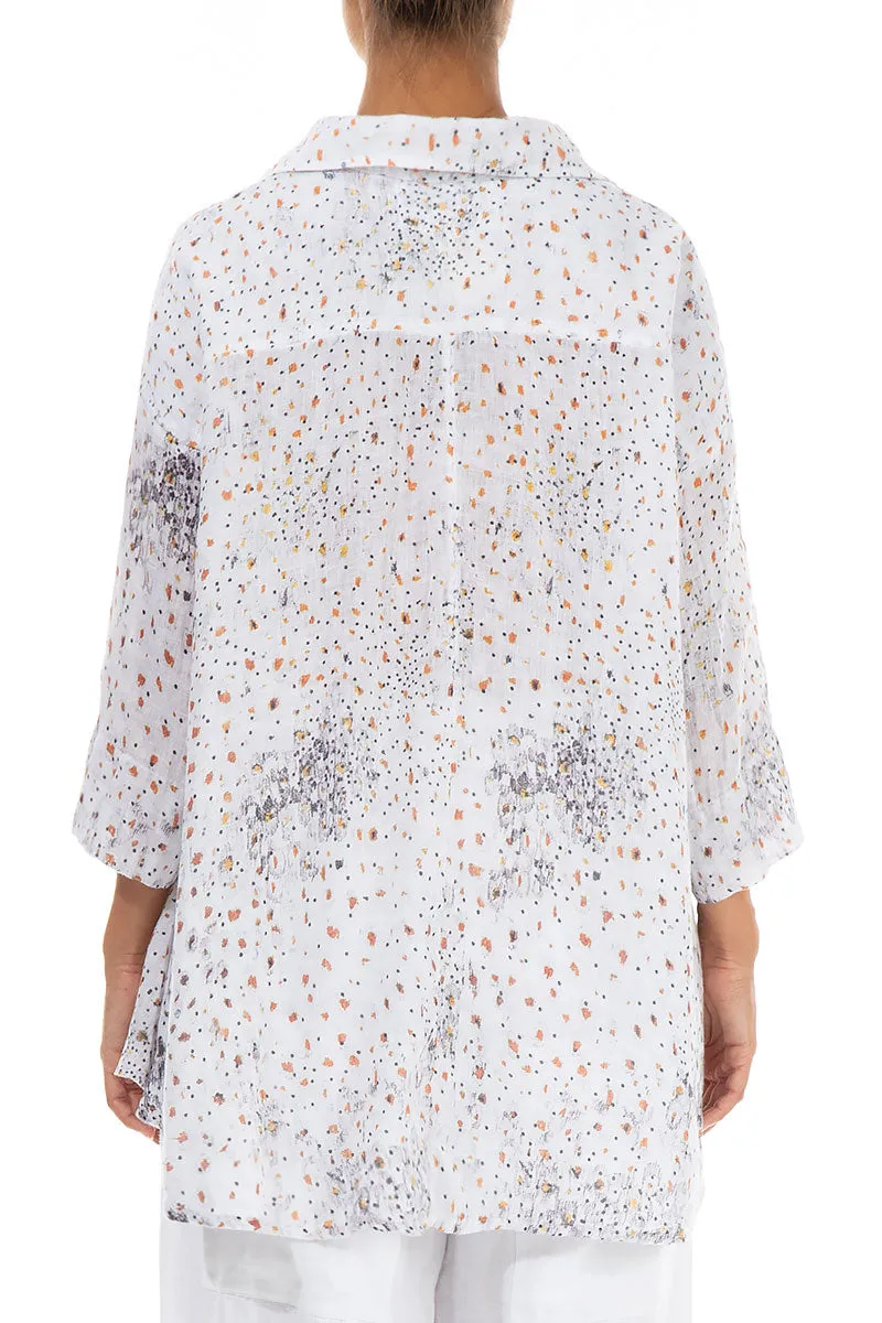 Loose White Meadow Gauze Linen Shirt