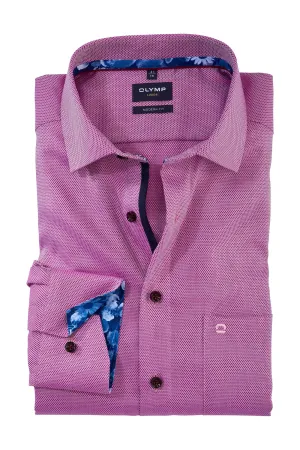 Luxor Modern Fit Plain Shirt - Fuchsia