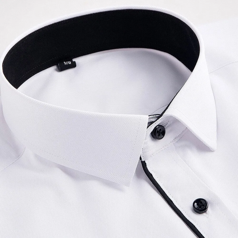 Men's Shirt Fashion Causal Long Sleeved Dress Social Business