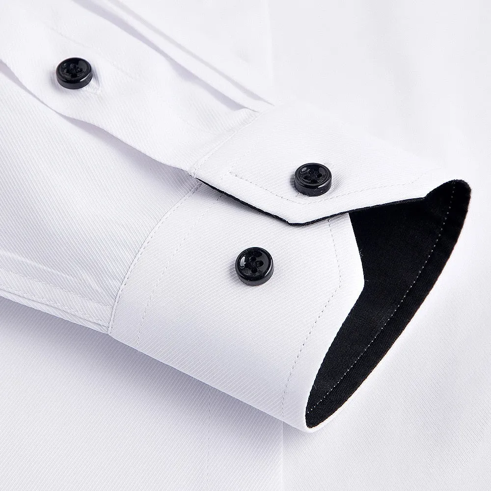 Men's Shirt Fashion Causal Long Sleeved Dress Social Business