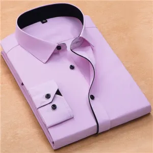 Men's Shirt Fashion Causal Long Sleeved Dress Social Business