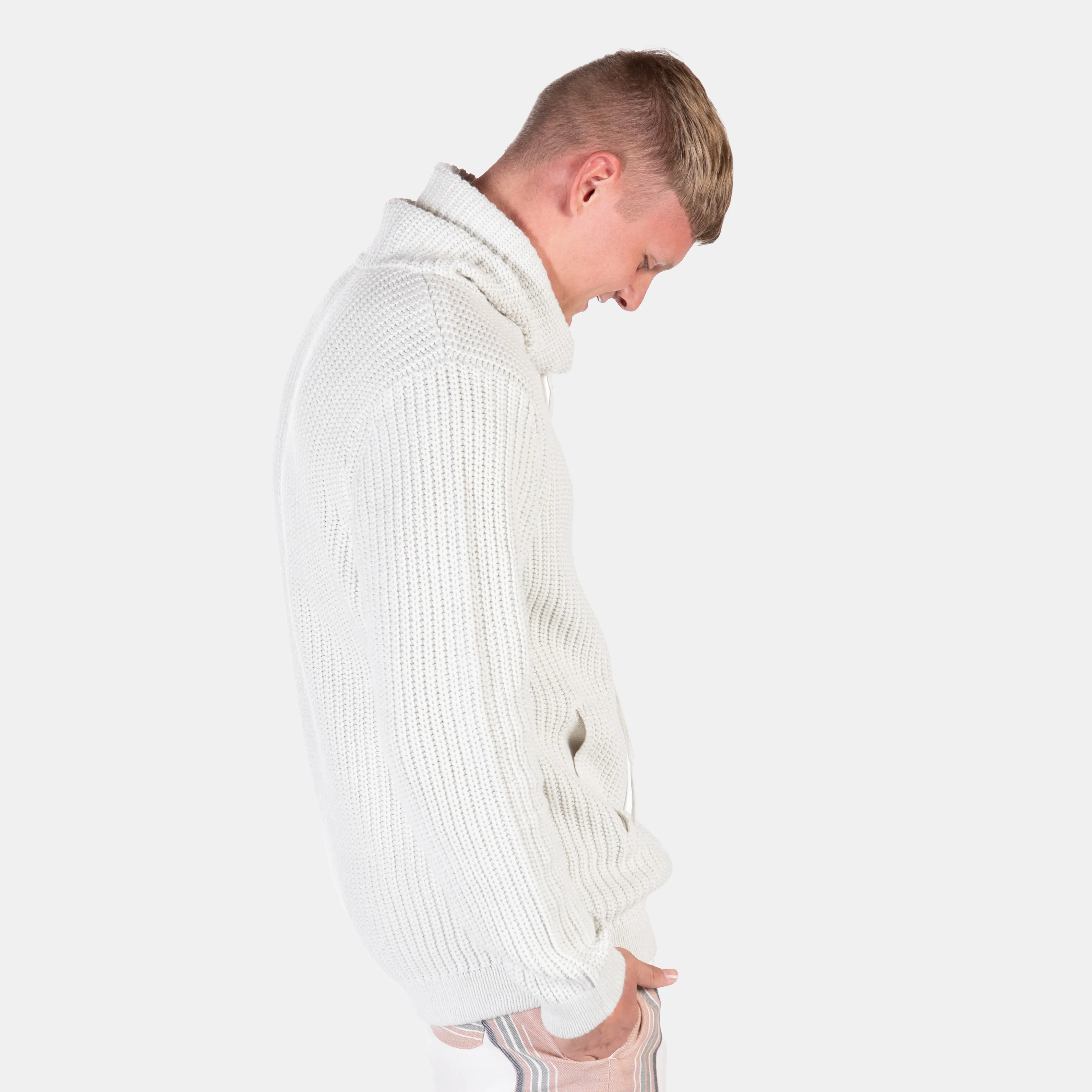 Men's Versatile Colour Thick Ribbed Knit Ryan Jersey