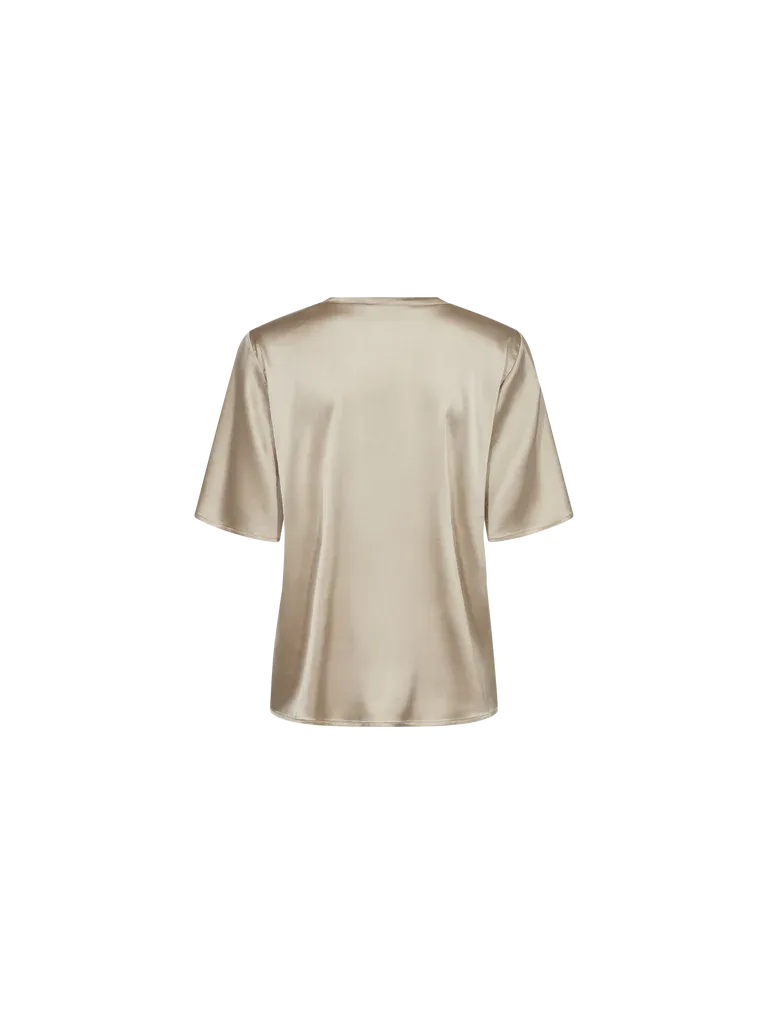 Mos Mosh Evie V-Neck Satin Blouse