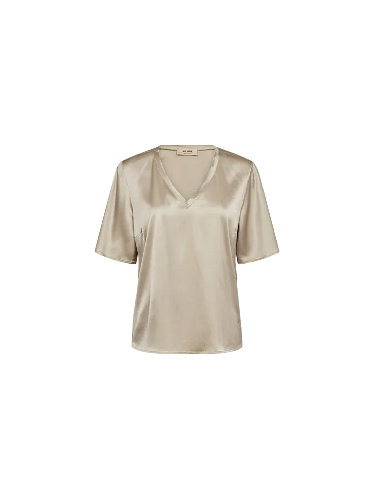 Mos Mosh Evie V-Neck Satin Blouse
