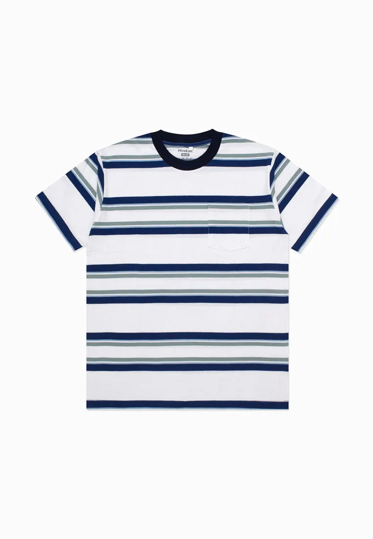 Moskav Cascade White Stripe Tee