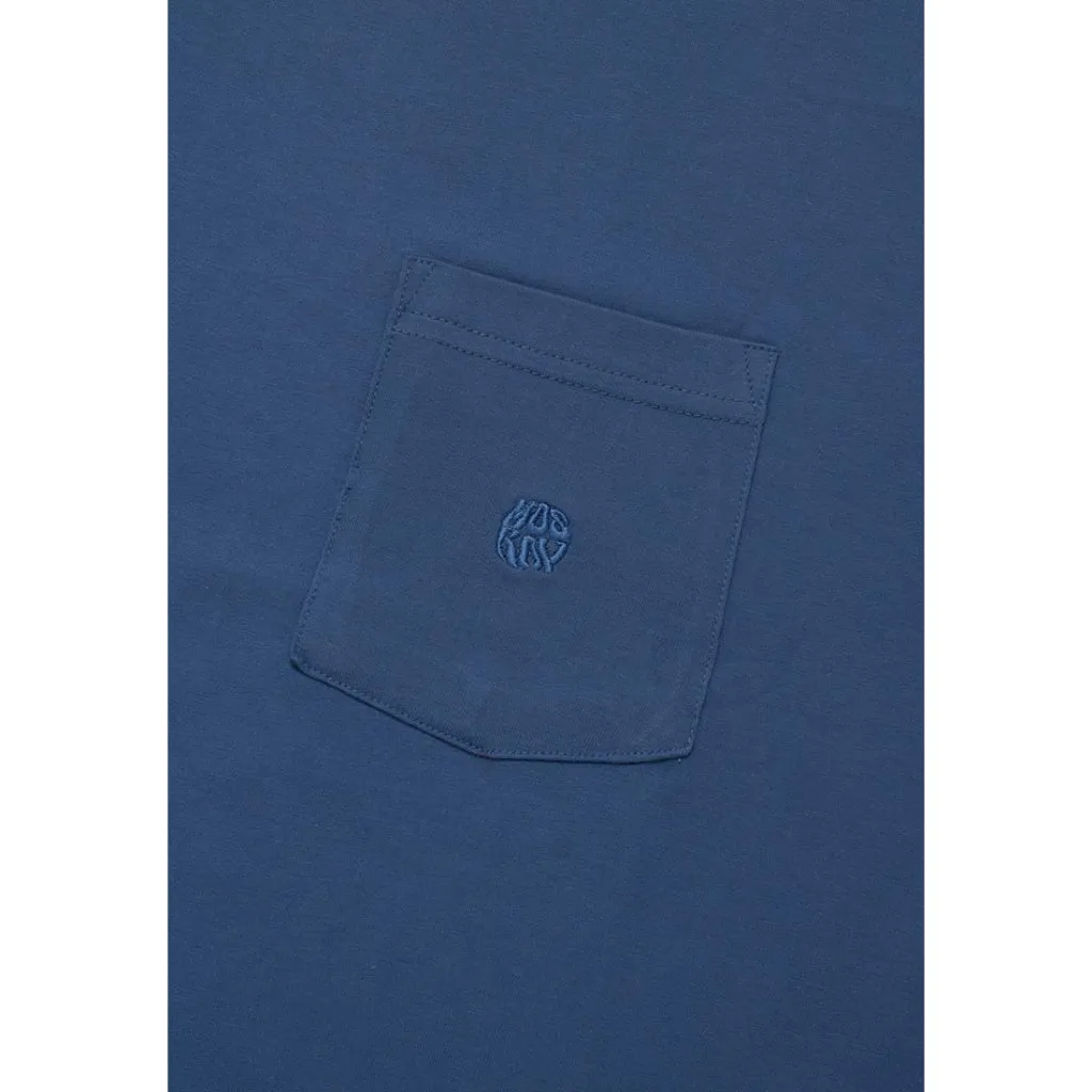 Moskav Round Logo Blue Pocket Tee