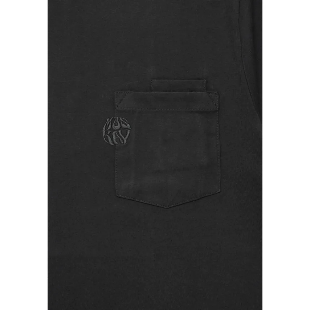 Moskav Signature Dark Grey Double Pocket Long Sleeve Tee