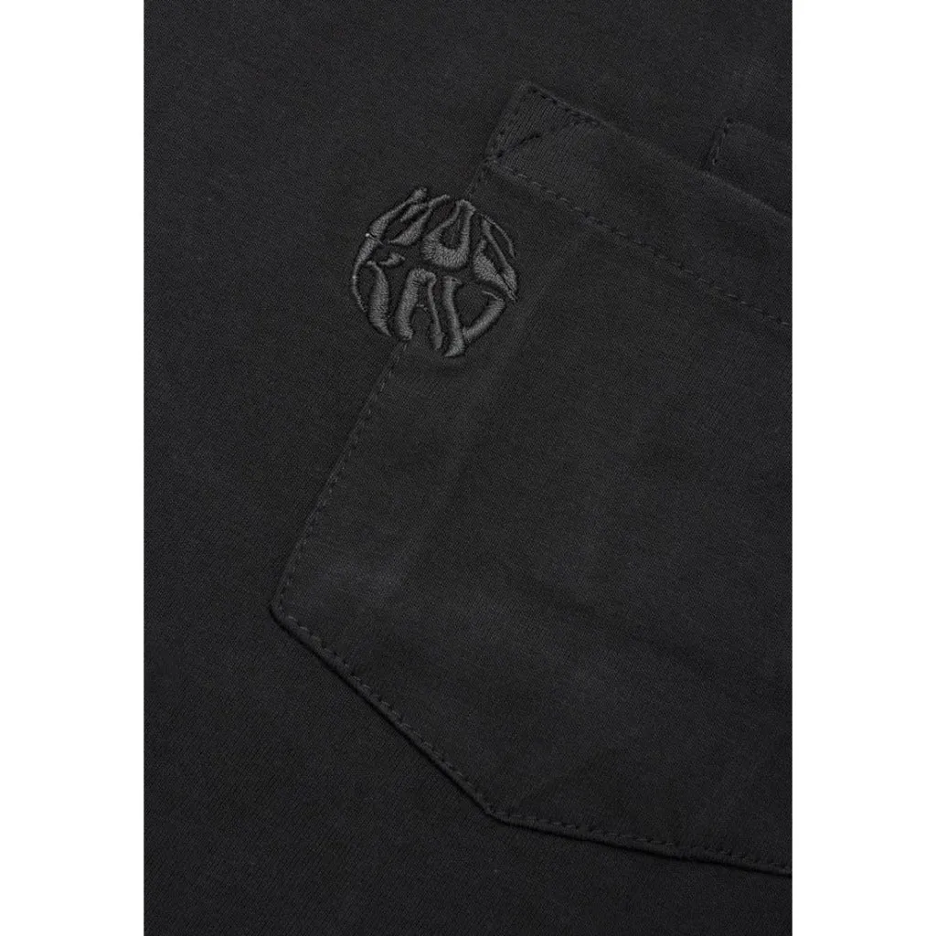 Moskav Signature Dark Grey Double Pocket Long Sleeve Tee