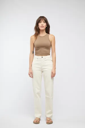 Mulberry High Rise Straight Leg Ecru