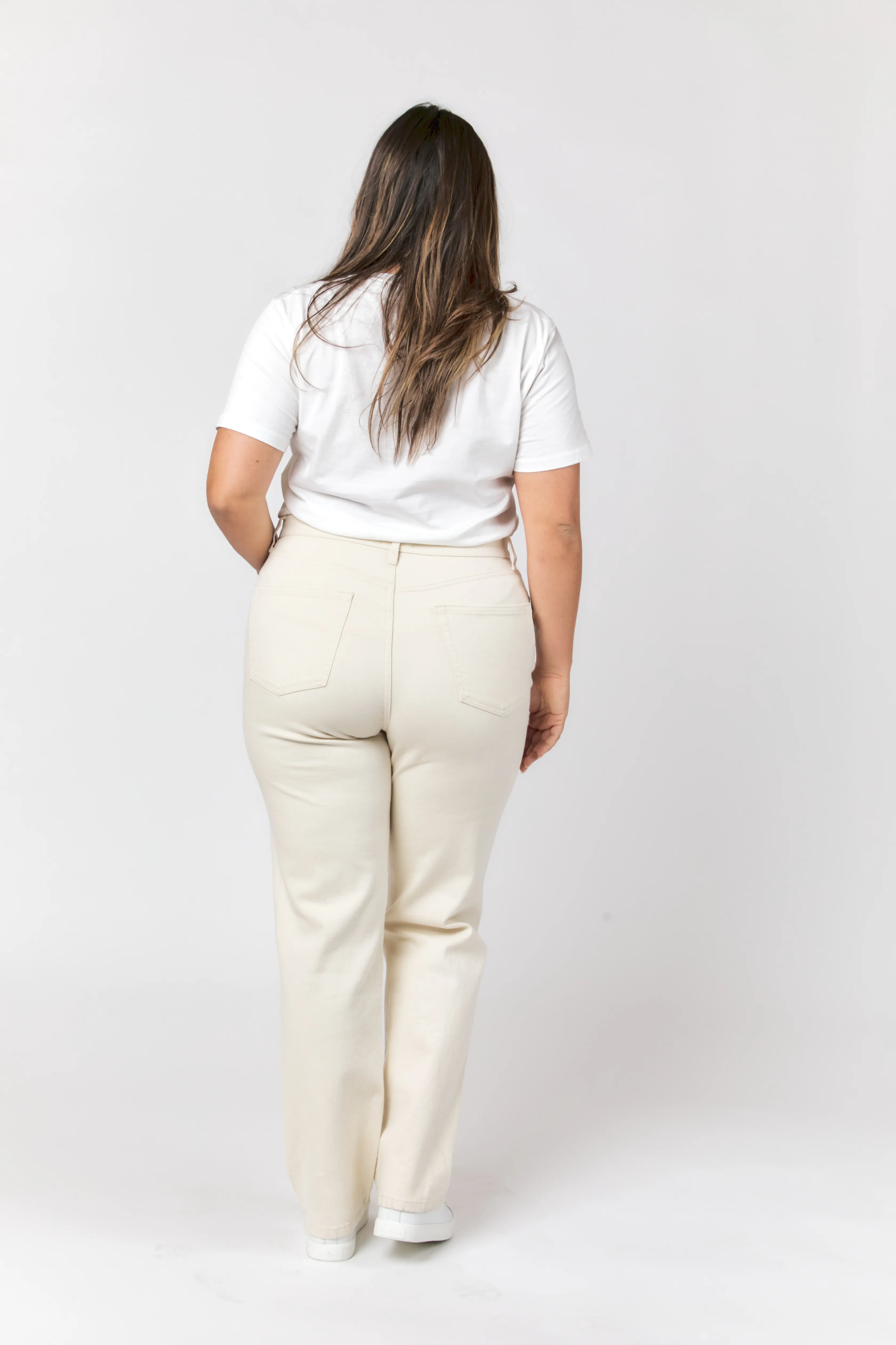 Mulberry High Rise Straight Leg Ecru