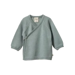 Nature Baby Merino Knit Kimono Jacket - Sage