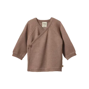Nature Baby Merino Knit Kimono Jacket - Sparrow