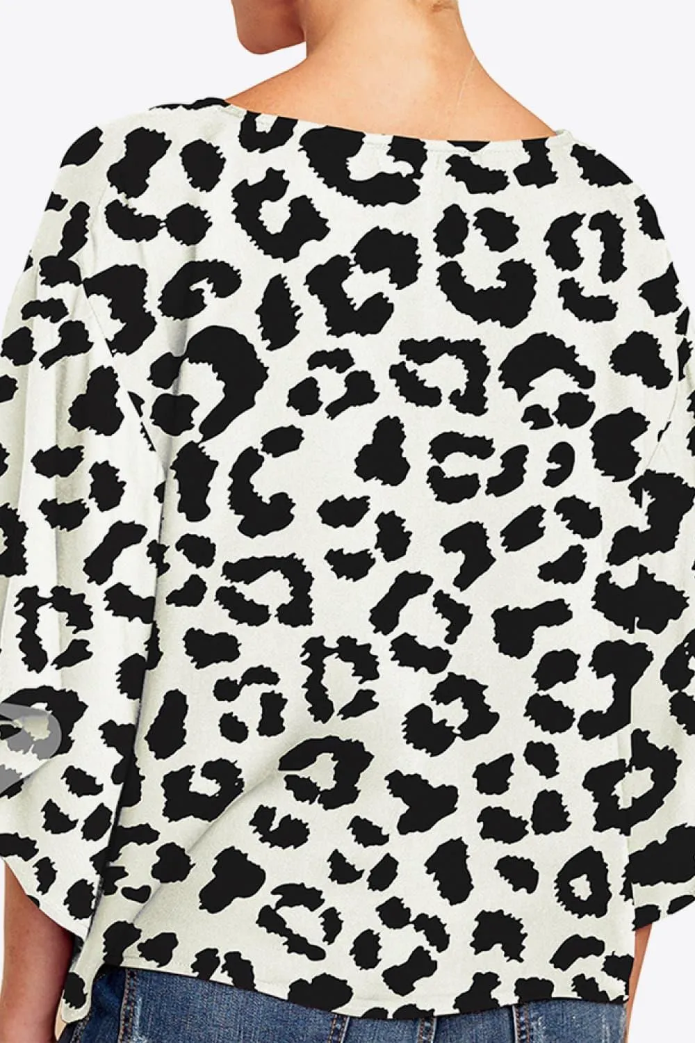 Quintessential Deep V Neck Dolman Sleeve Blouse