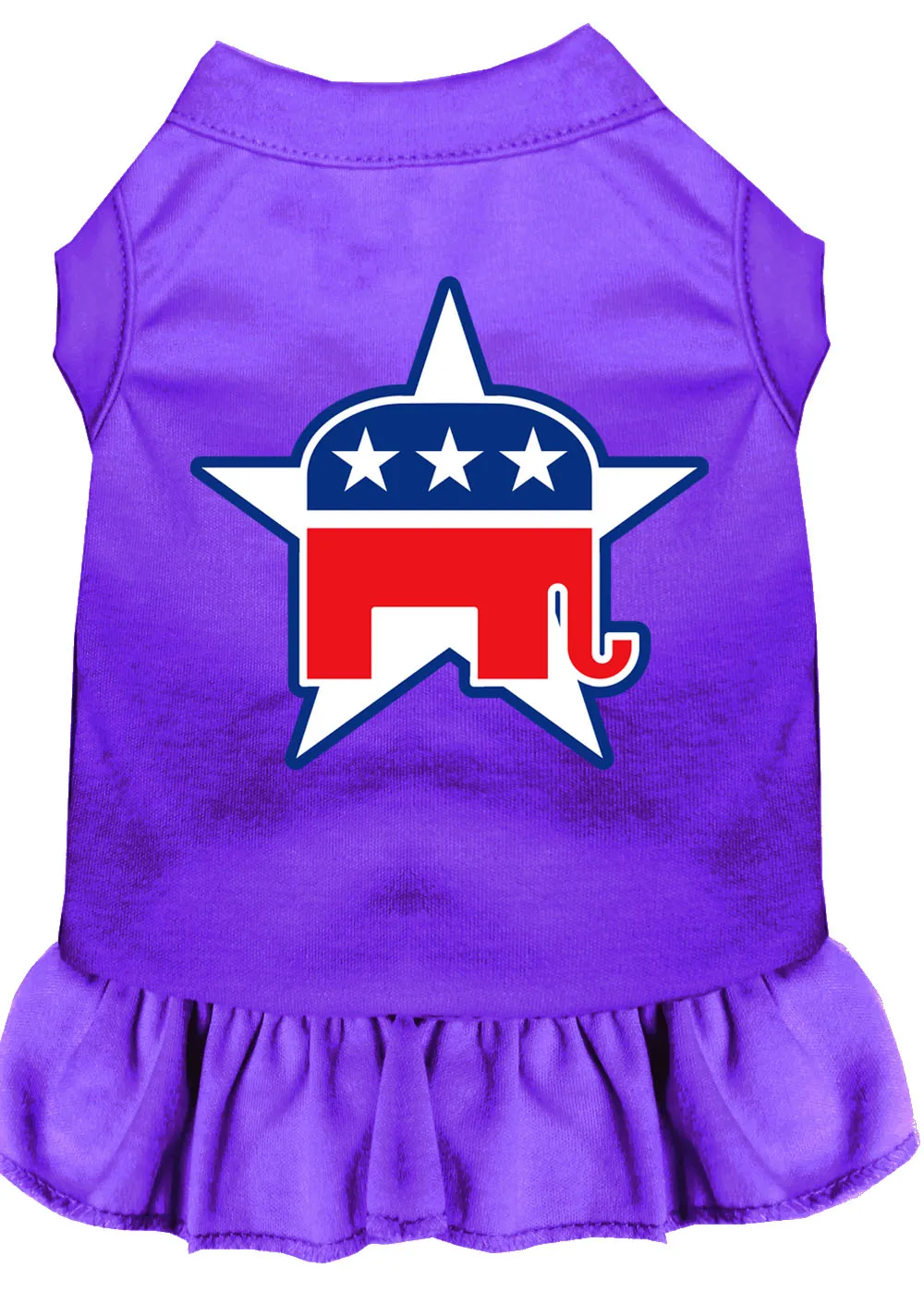 Republican Screen Print Dress Purple Xl