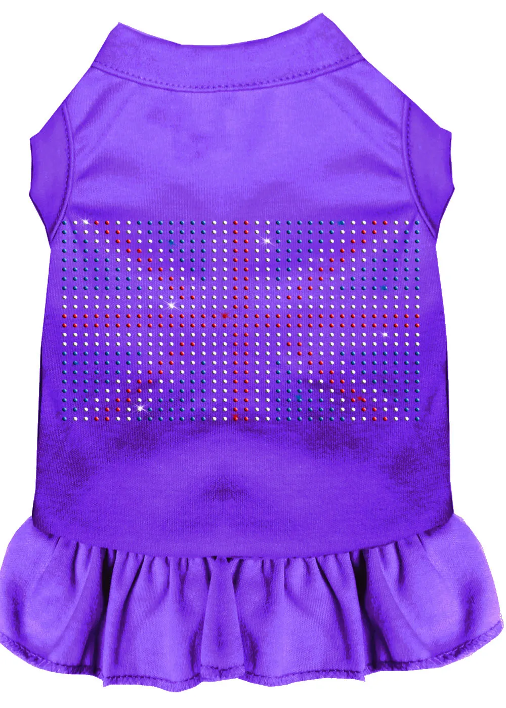 Rhinestone British Flag Dress Purple Med
