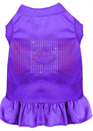 Rhinestone Canadian Flag Dress Purple Xxl