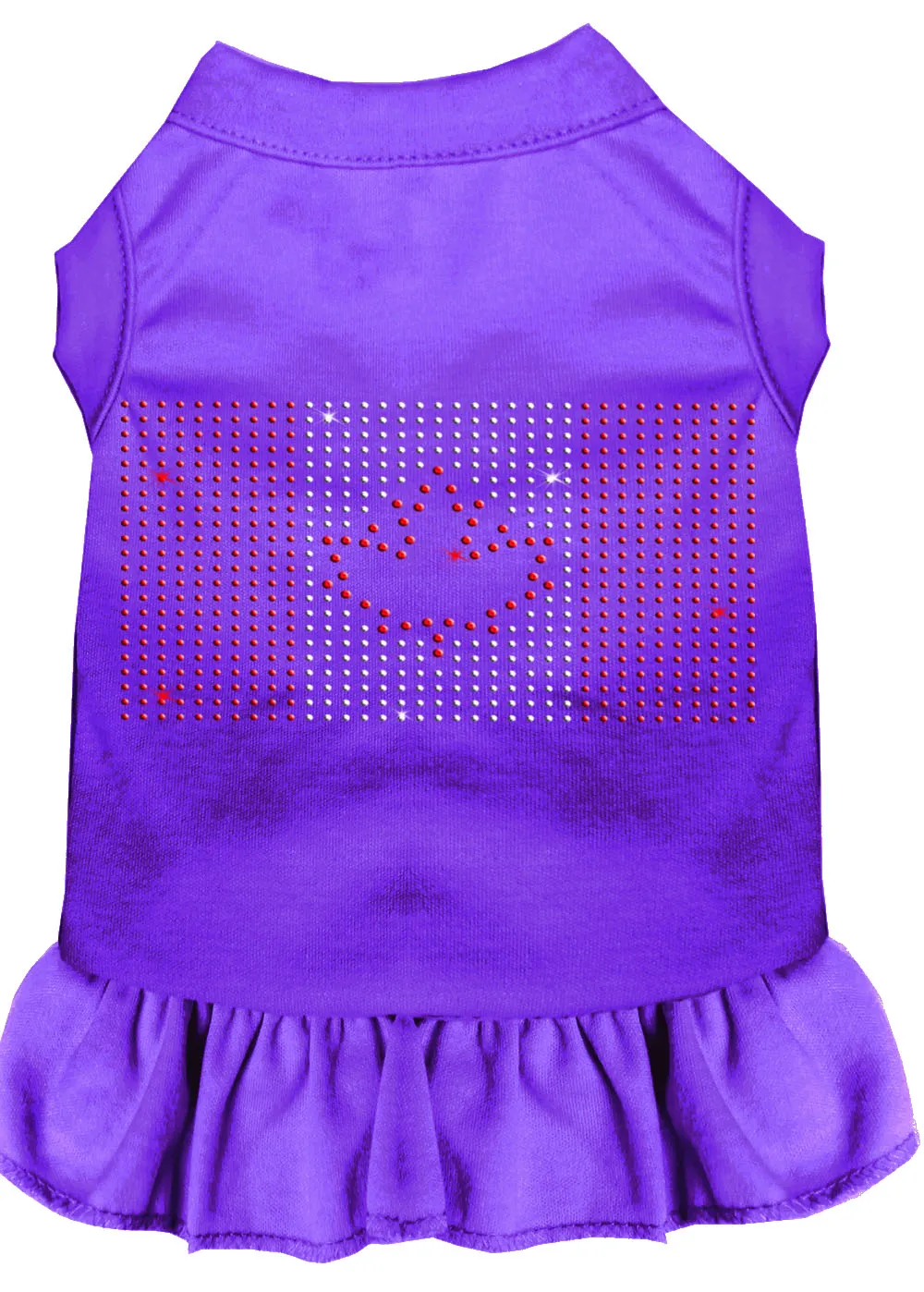 Rhinestone Canadian Flag Dress Purple Xxl