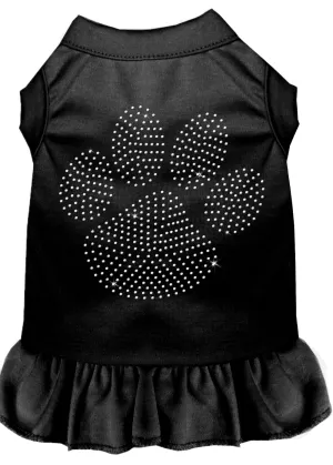 Rhinestone Clear Paw Dress Black Xxl
