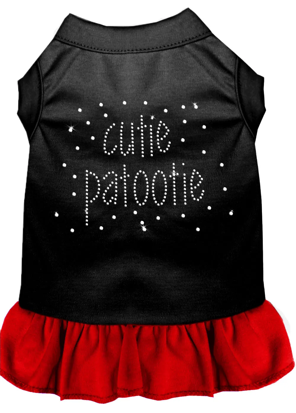 Rhinestone Cutie Patootie Dress Black With Red Lg