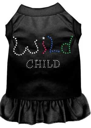 Rhinestone Wild Child Dress Black Xs