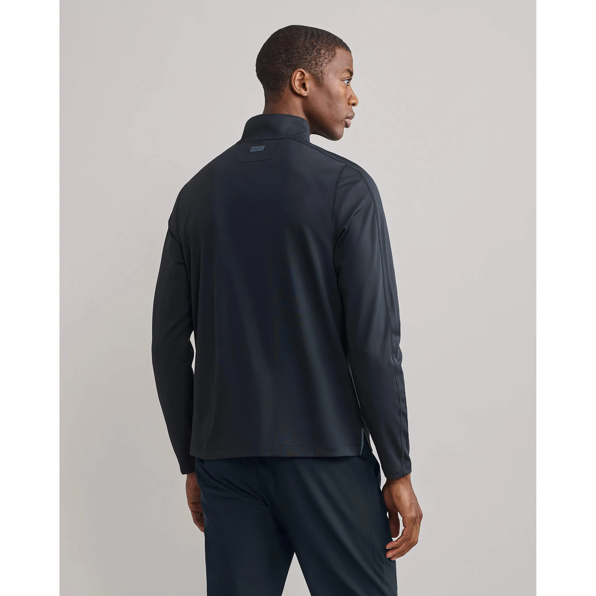 Rhone Men's Rise 1/4 Zip Pullover Sweater - Black