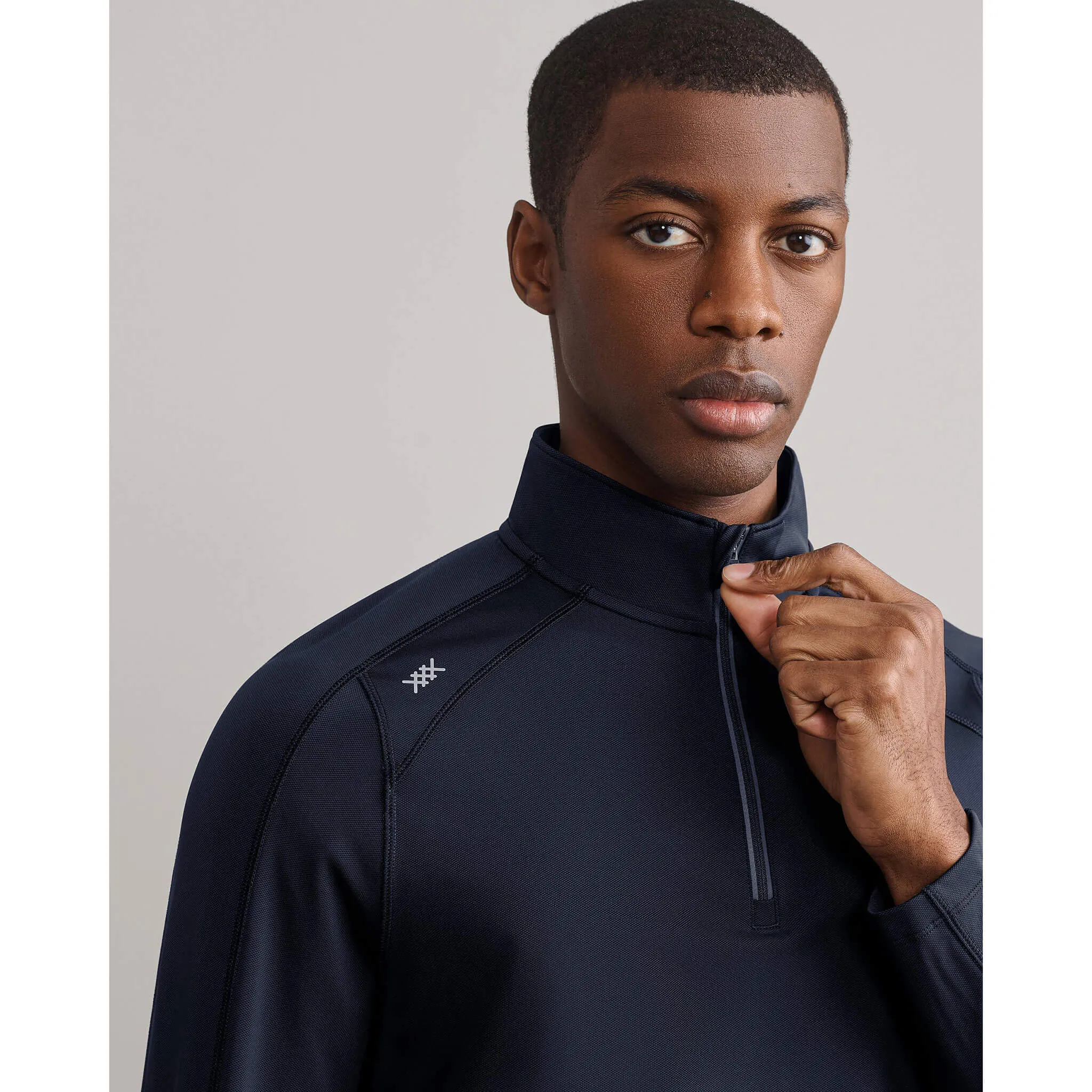 Rhone Men's Rise 1/4 Zip Pullover Sweater - True Navy