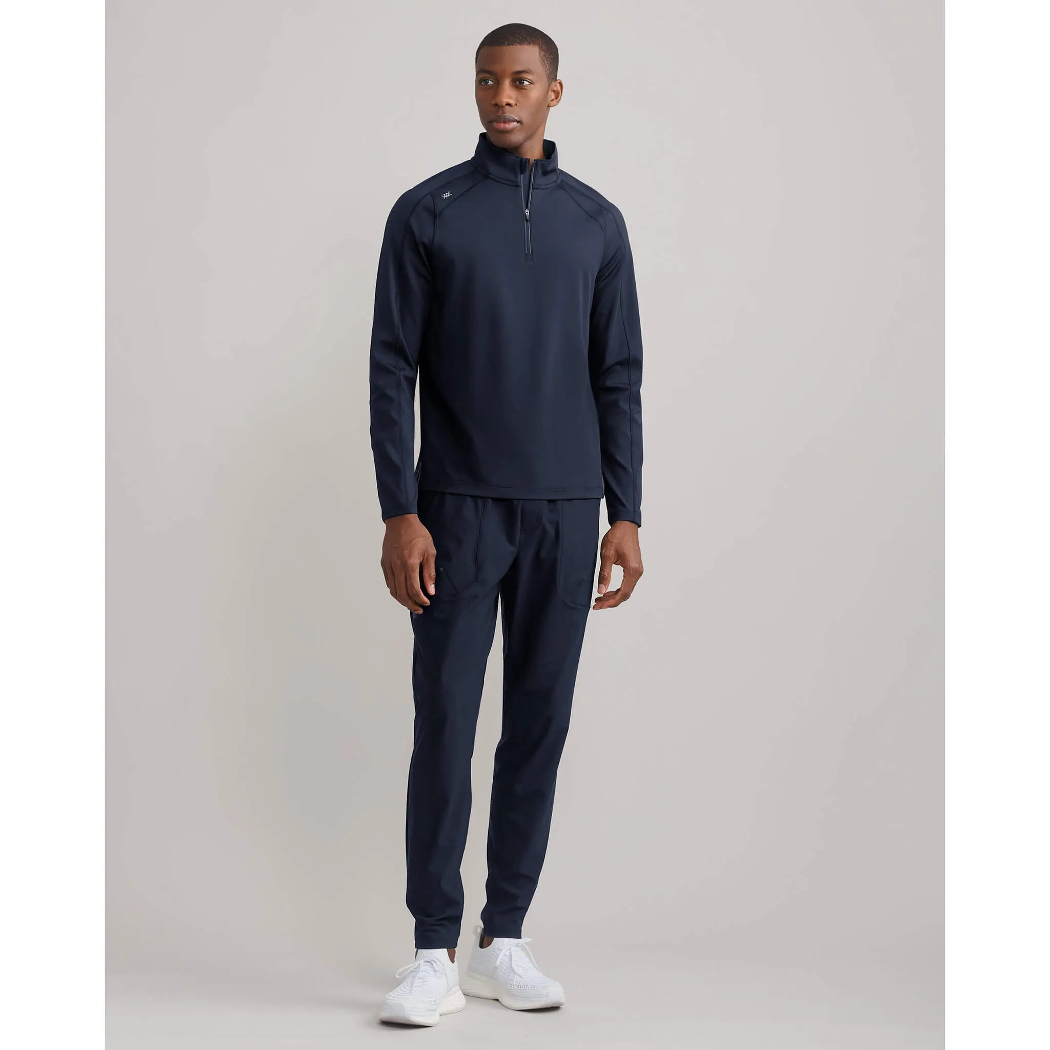 Rhone Men's Rise 1/4 Zip Pullover Sweater - True Navy