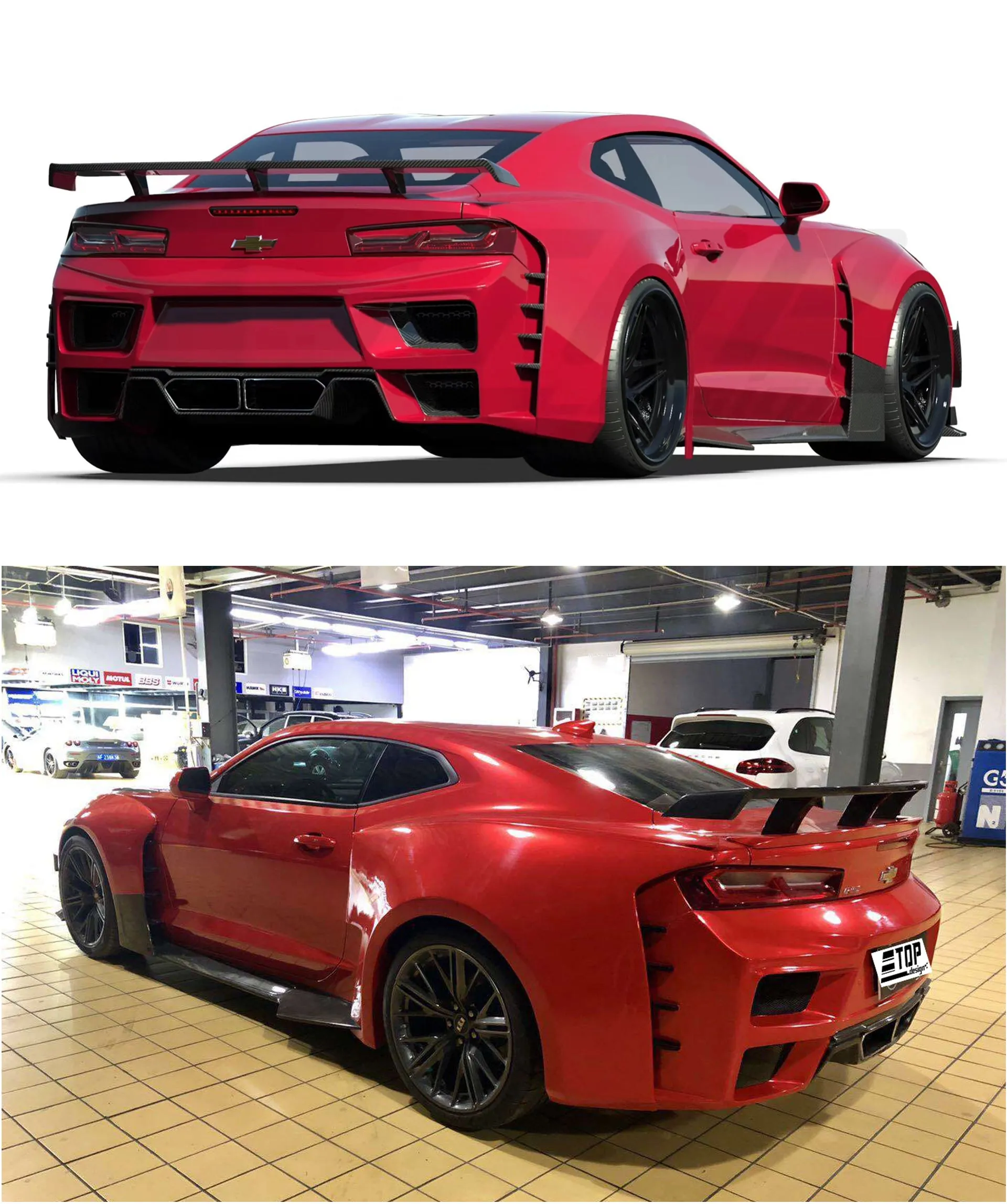 SPECTER PLUS Side Skirts for Chevrolet Camaro 6th Gen ZL1 Z/28 2/1SS 3/2/1LT 2/1LS Carbon Fiber/FRP