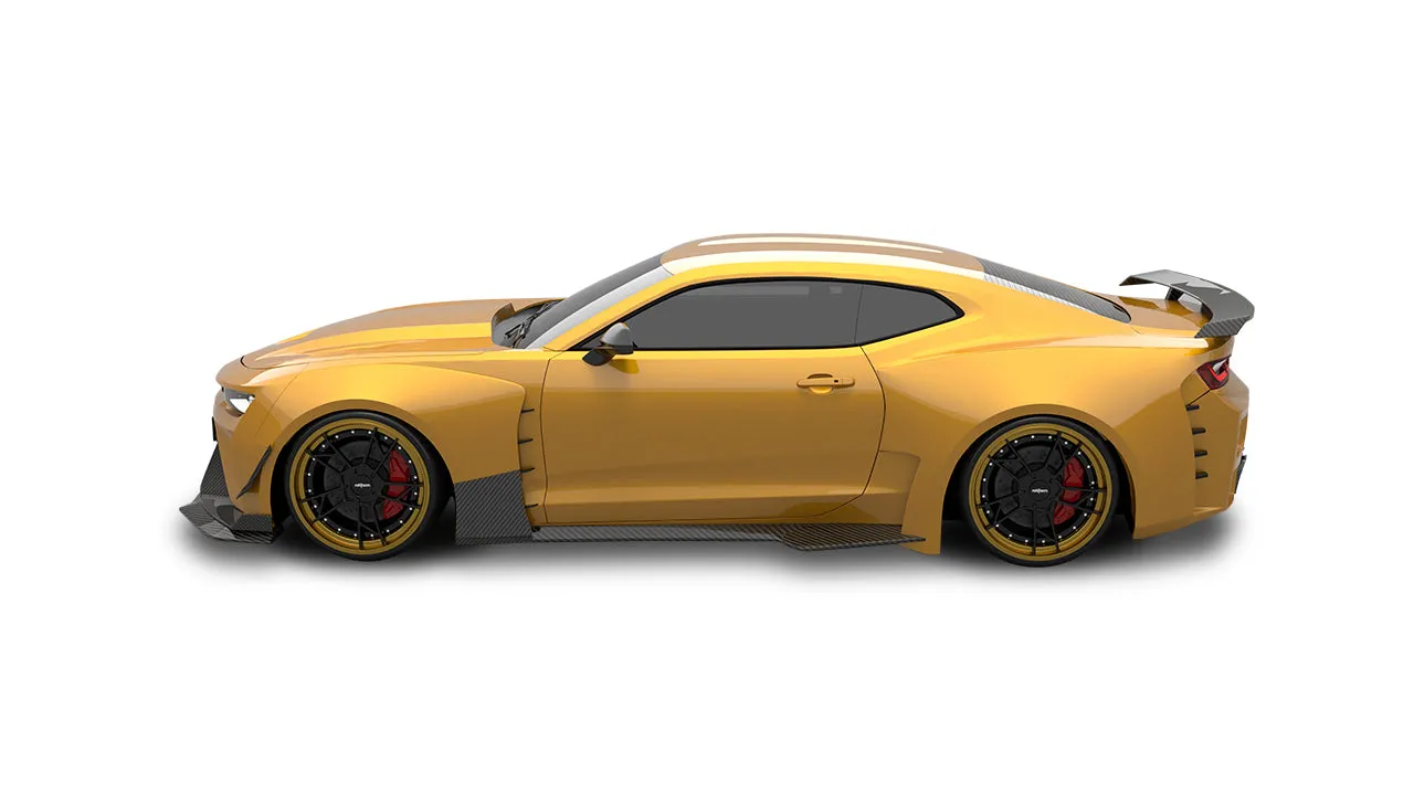 SPECTER PLUS Side Skirts for Chevrolet Camaro 6th Gen ZL1 Z/28 2/1SS 3/2/1LT 2/1LS Carbon Fiber/FRP