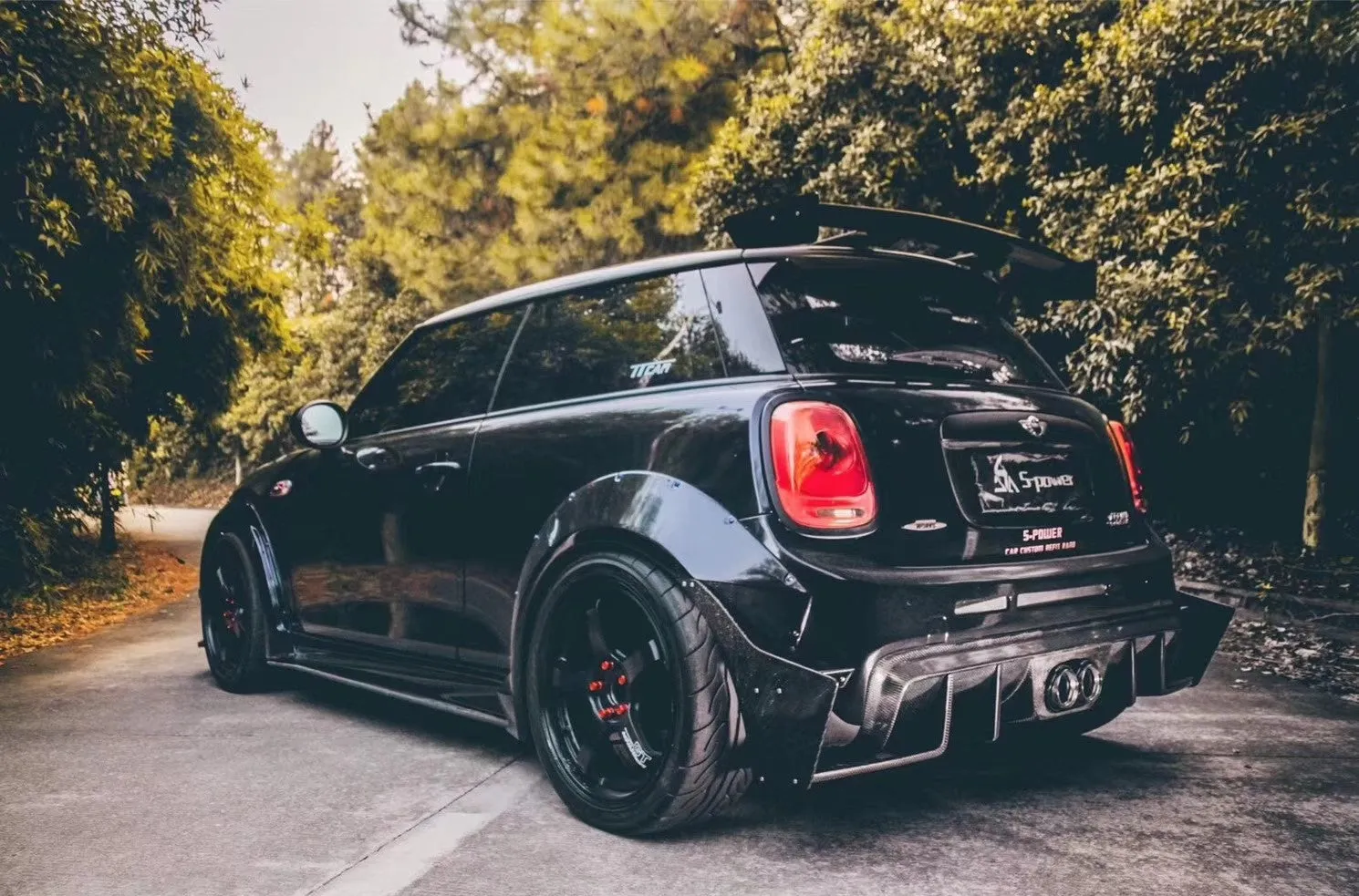 SPECTER PLUS Upper Side Skirts & Extentions for MINI Cooper JCW Base S F56 Pre-LCl & LCl Carbon Fiber/FRP