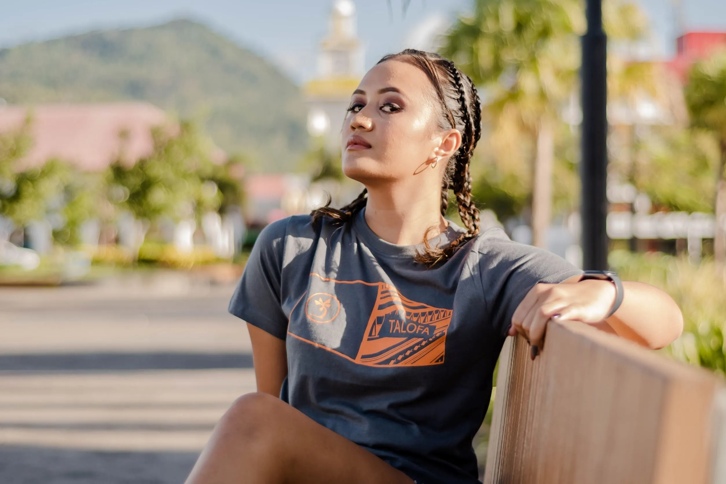 TALOFA 3DT CASUAL TEES CHARCOAL