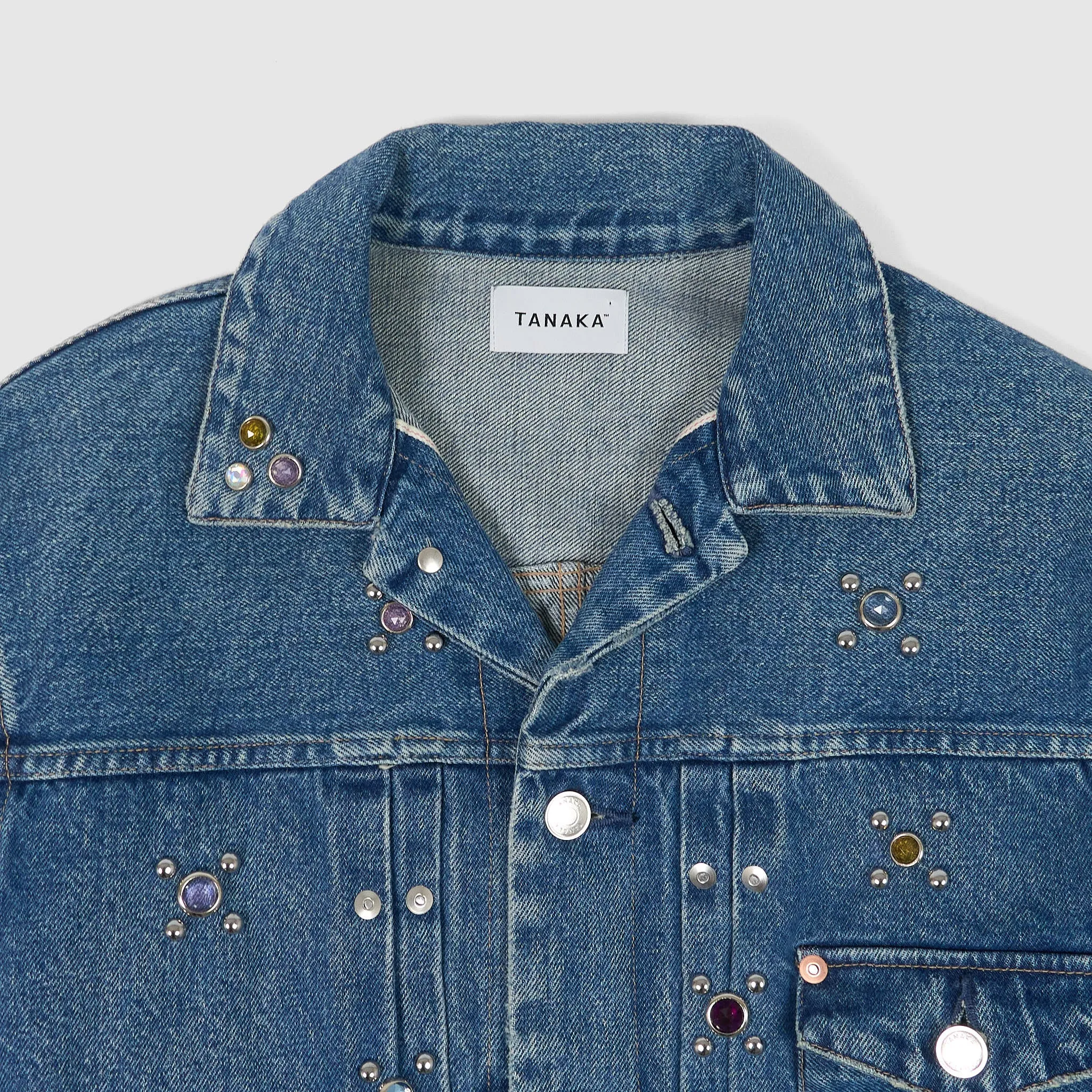 Tanaka NY TYO Ladies Studded Kaihara Denim Jacket