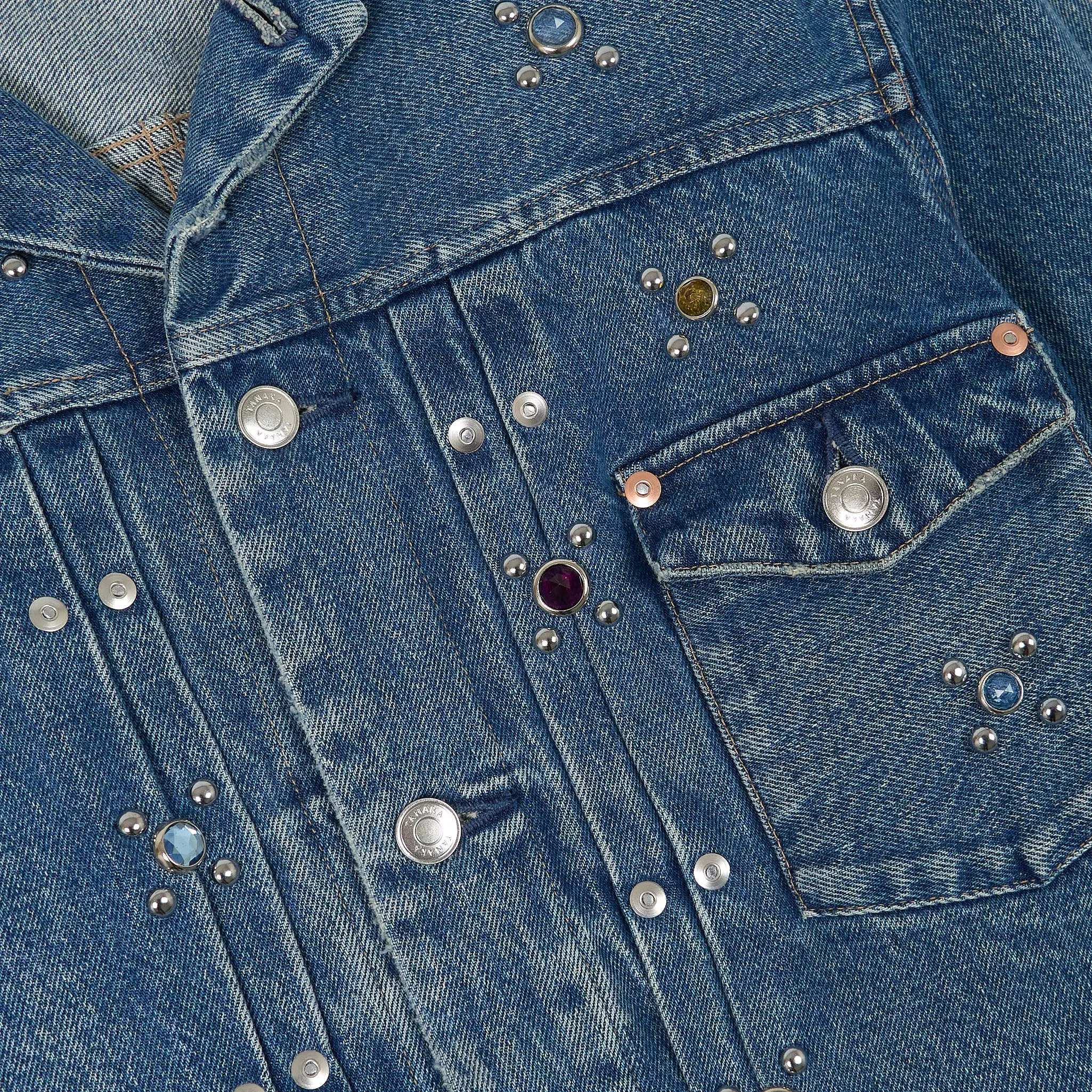 Tanaka NY TYO Ladies Studded Kaihara Denim Jacket