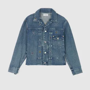 Tanaka NY TYO Ladies Studded Kaihara Denim Jacket