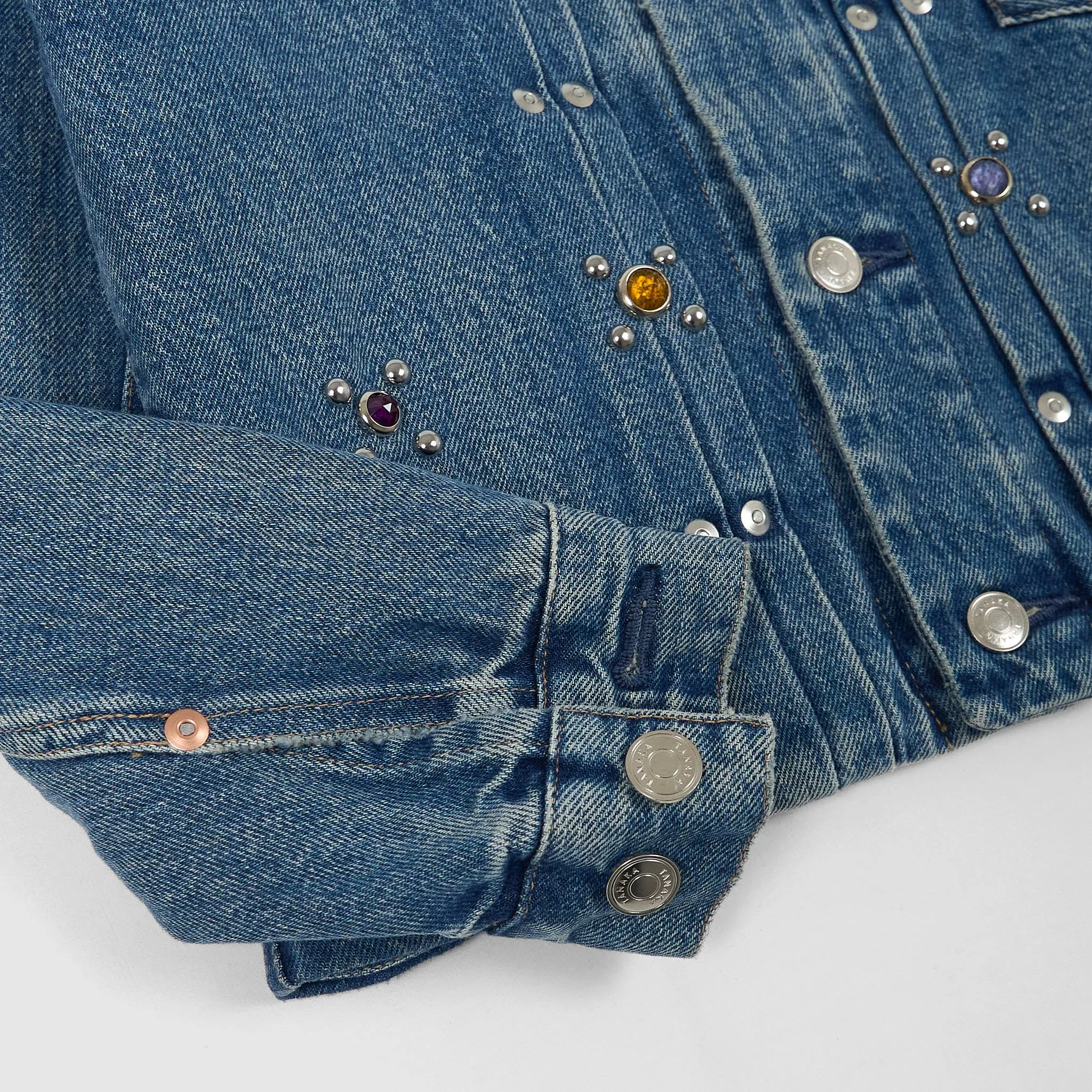 Tanaka NY TYO Ladies Studded Kaihara Denim Jacket