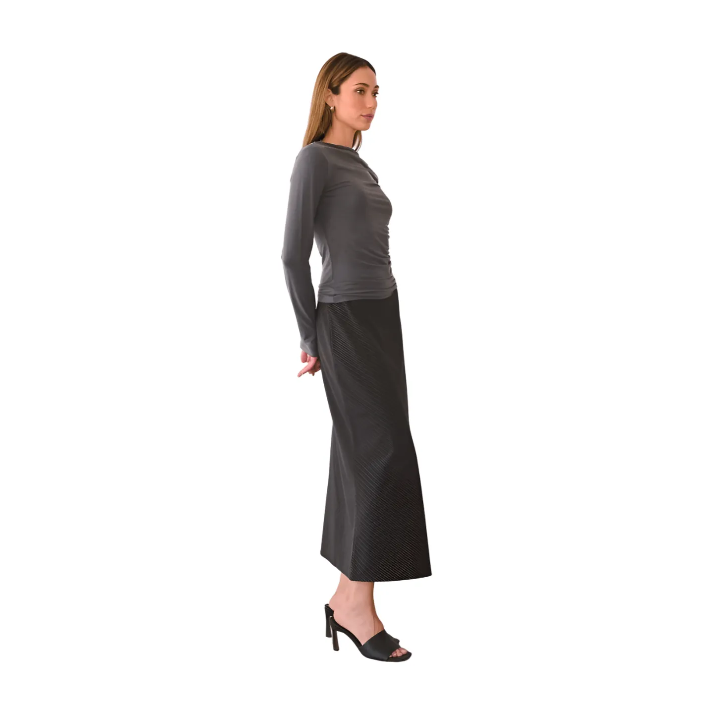 The Calix Top - Charcoal