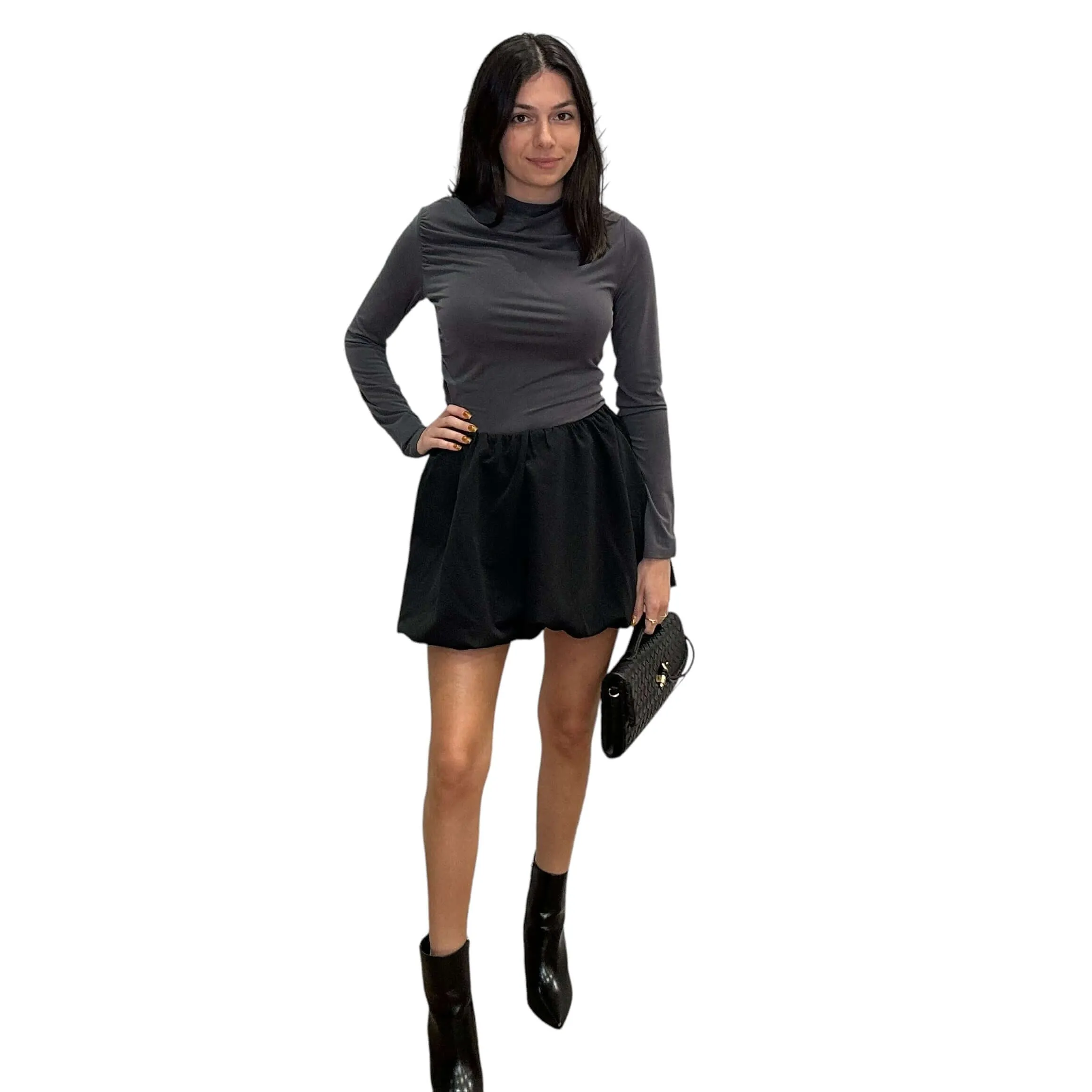 The Calix Top - Charcoal
