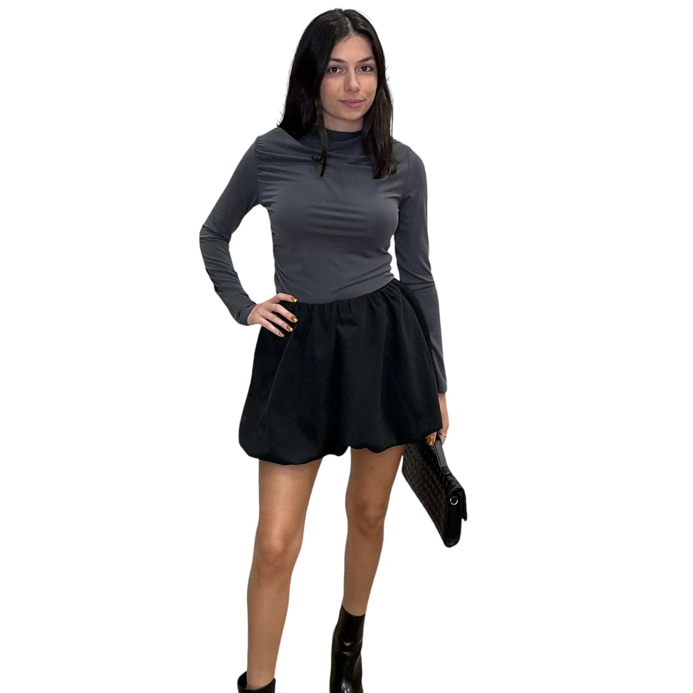 The Calix Top - Charcoal