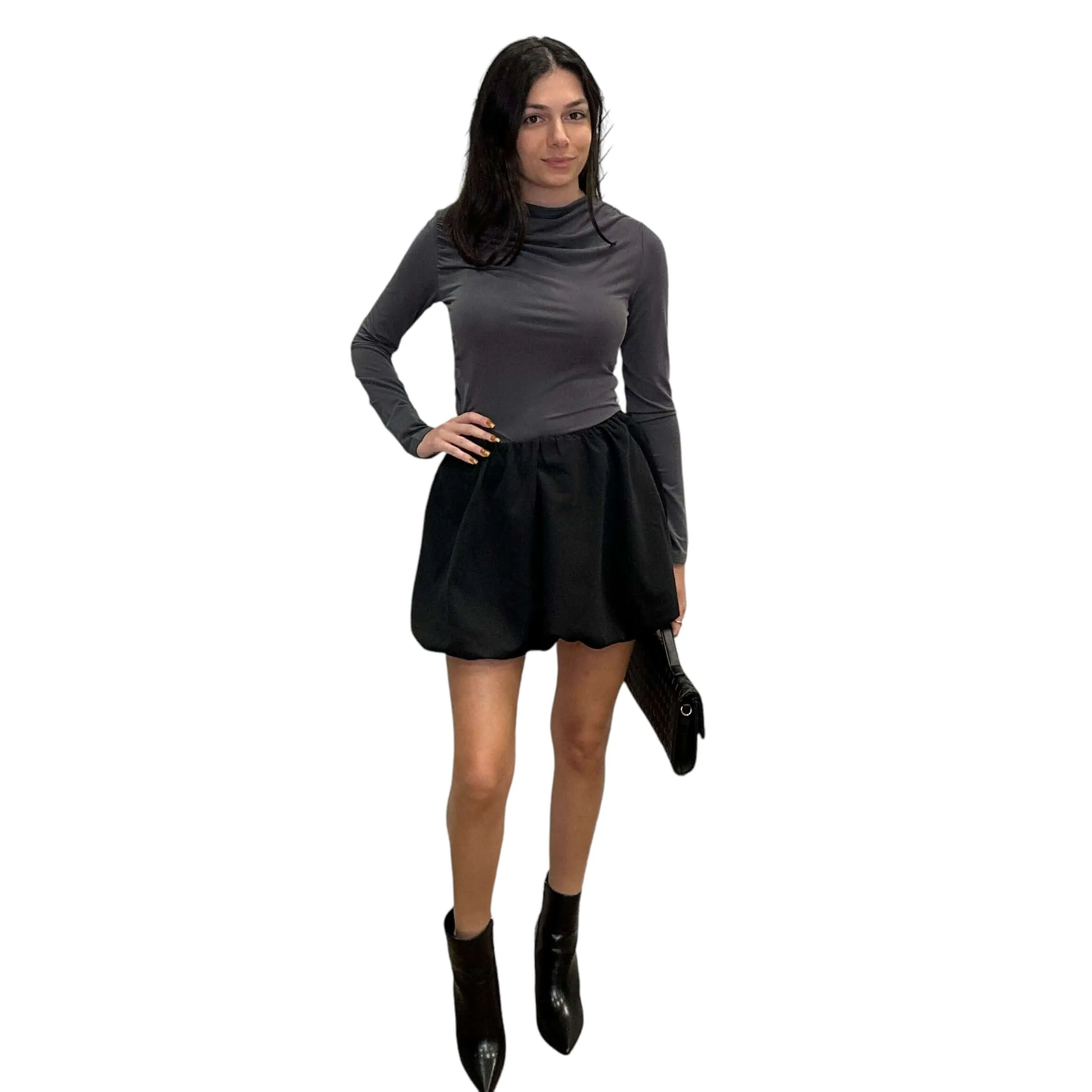 The Calix Top - Charcoal