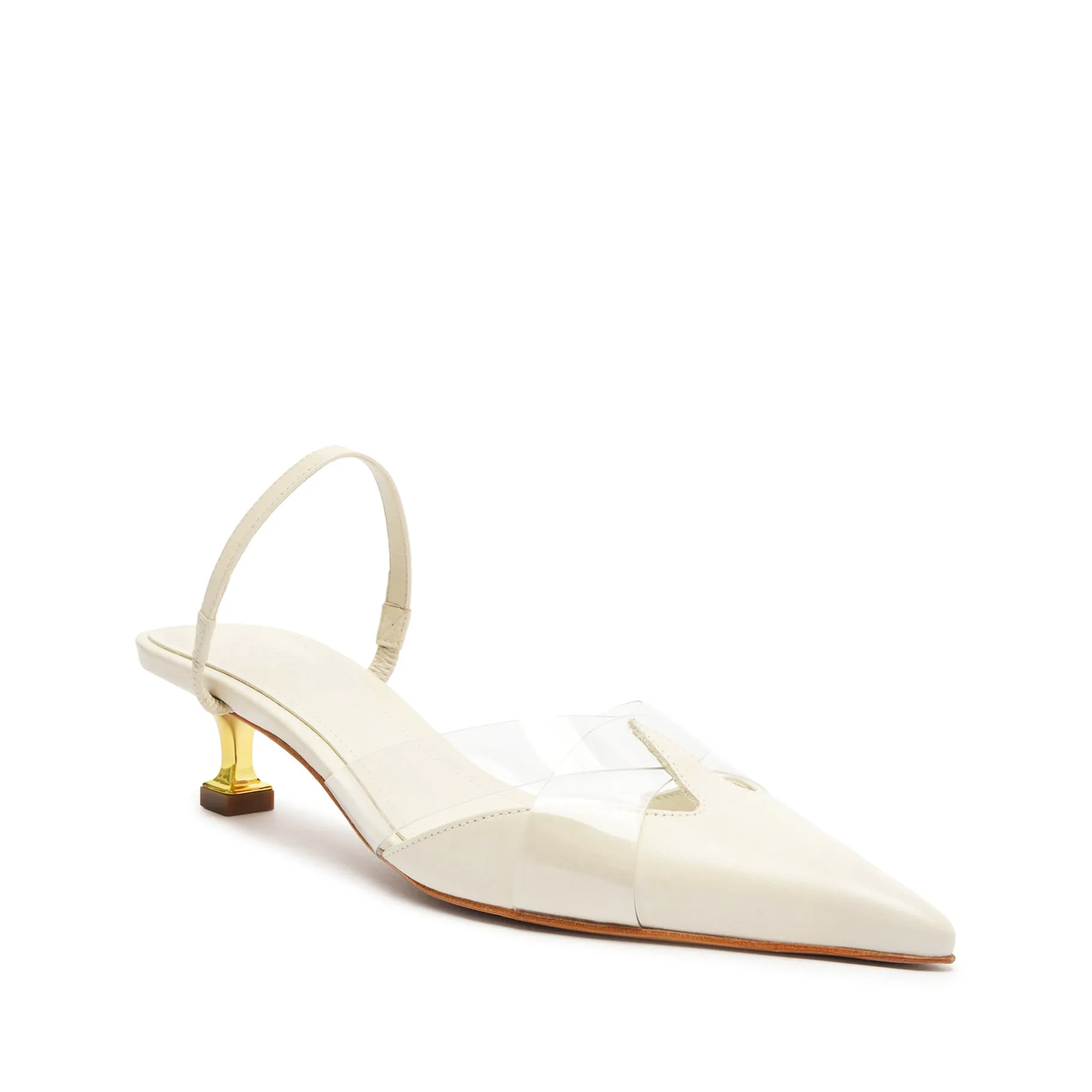 Tori Kitten Vinyl & Leather Pump