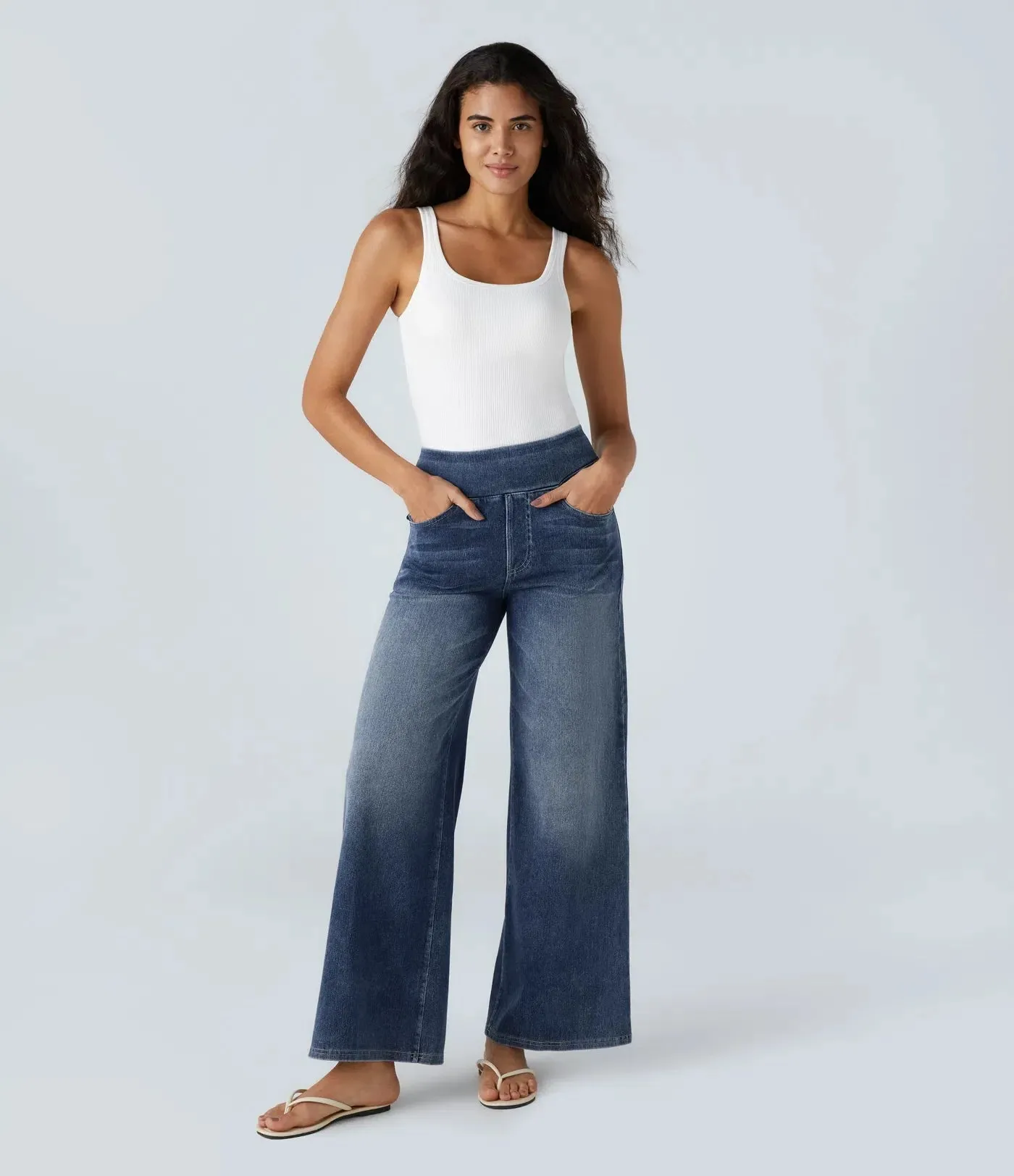 Vanessa | High waisted elastic trousers