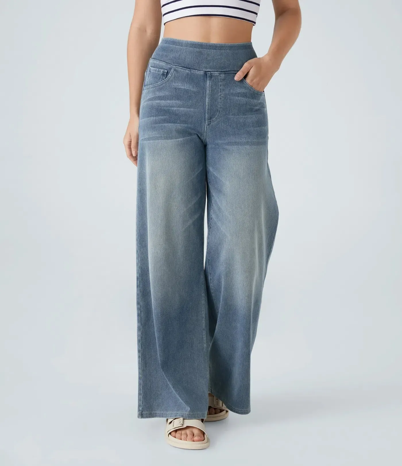 Vanessa | High waisted elastic trousers