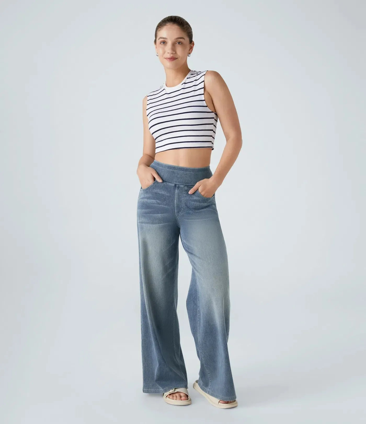 Vanessa | High waisted elastic trousers