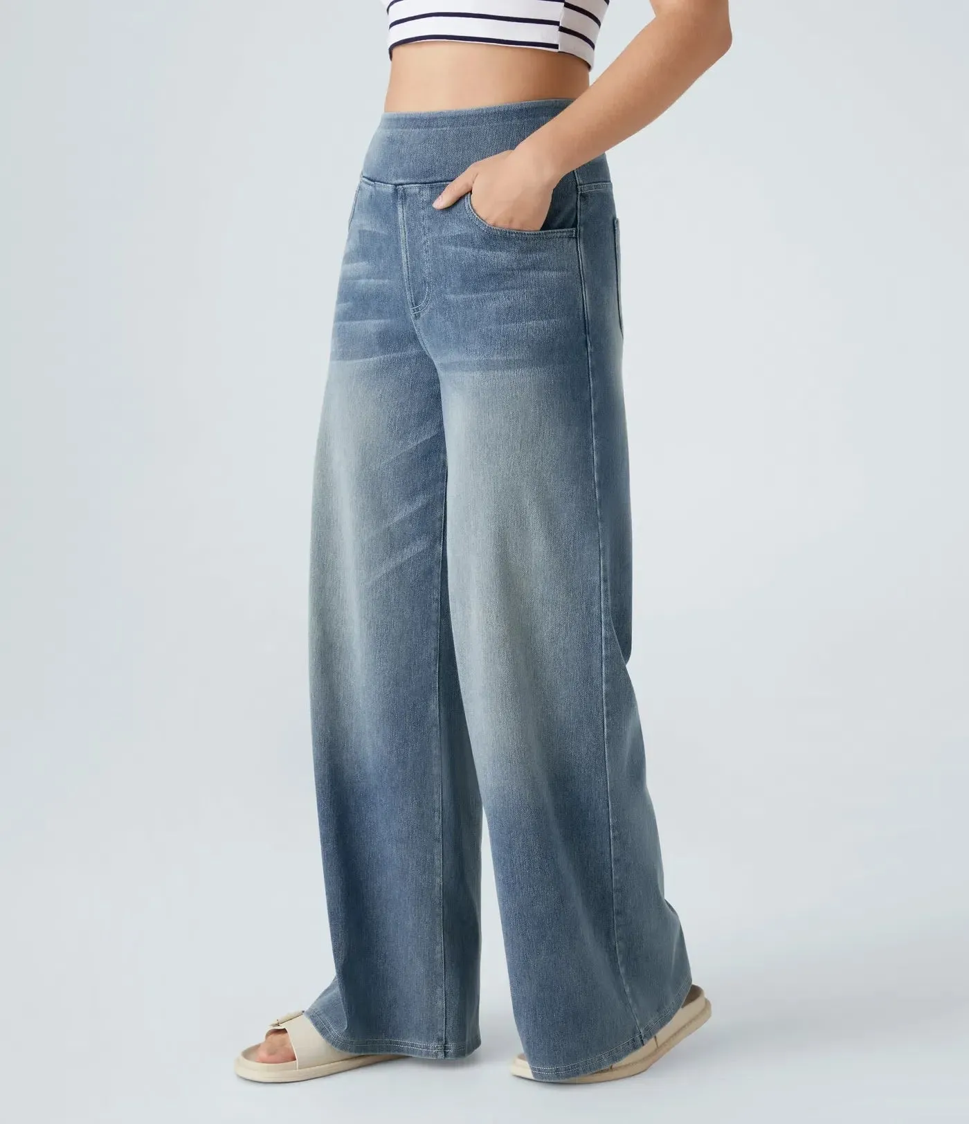 Vanessa | High waisted elastic trousers