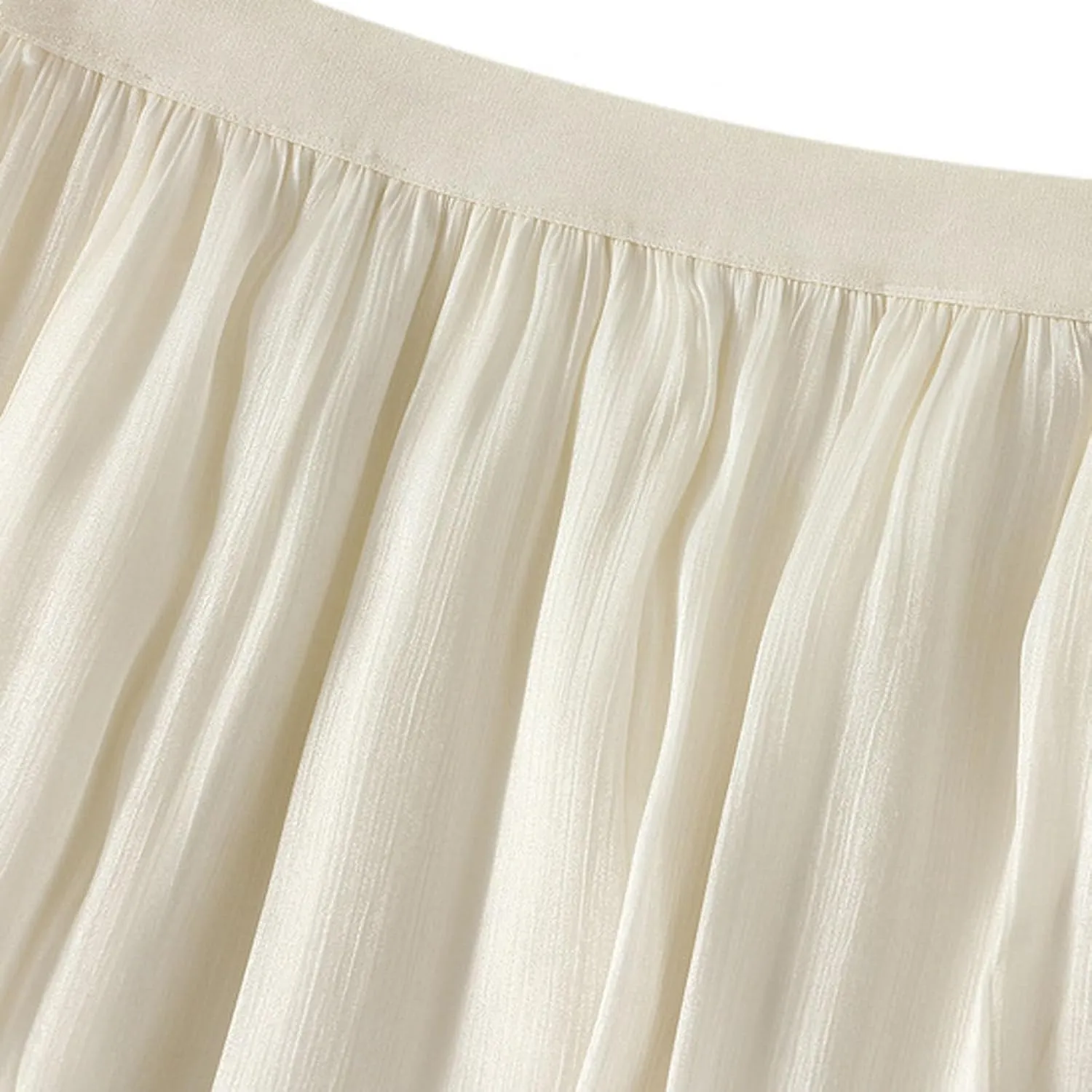 Women's Chiffon Flowy Long Skirt Asymmetrical Hem Elastic Waist Beach Skirts Lightweight Summer Casual Maxi Dress
